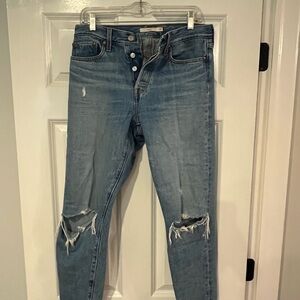 Women's Levis Wedgie Distressed Jeans